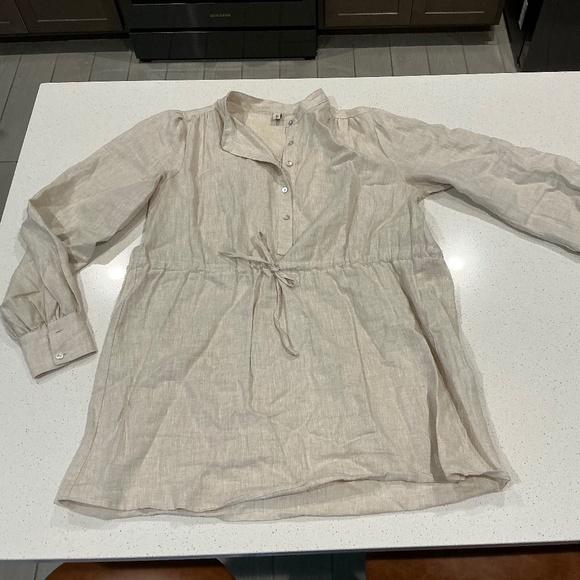 Linen Mini Dress - Picture 1 of 3